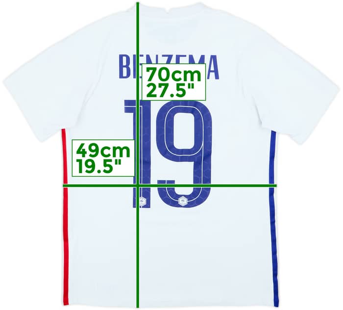 2020-21 France Authentic Away Shirt Benzema #19 - 8/10 - (M)