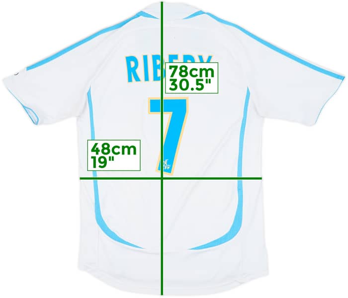 2006-07 Olympique Marseille Home Shirt Ribery #7 - 8/10 - (S)