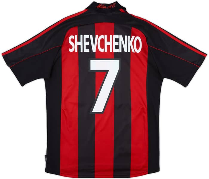 2000-02 AC Milan Home Shirt Shevchenko #7 - 9/10 - (M)