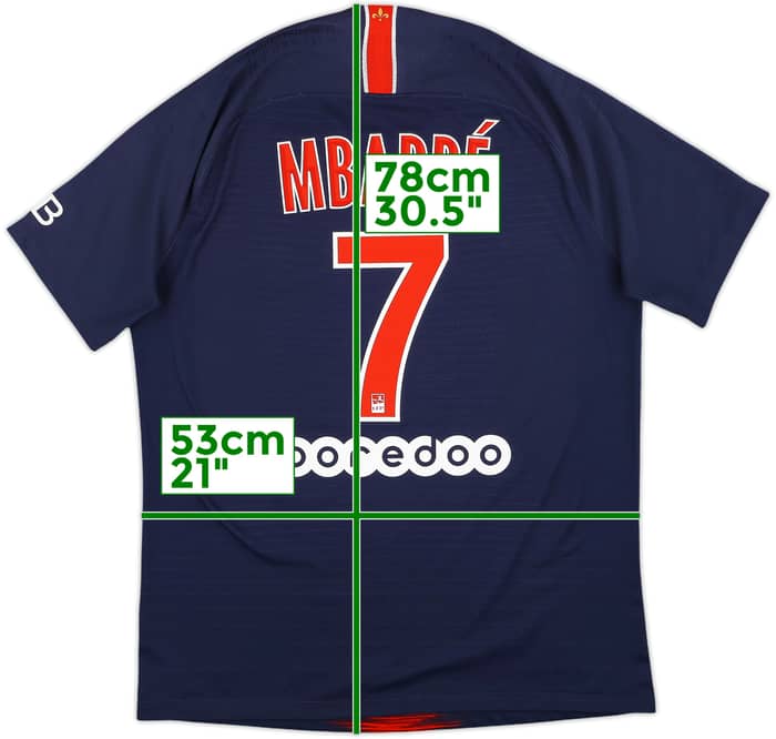 2018-19 Paris Saint-Germain Player Issue Home Shirt Mbappe #7 - 10/10 - (L)