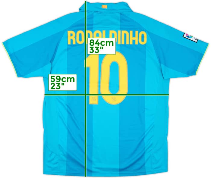 2007-09 Barcelona Away Shirt Ronaldinho #10 - 8/10 - (XL)