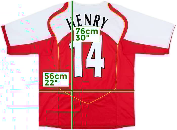 2004-05 Arsenal Home Shirt Henry #14 - 7/10 - (XL)