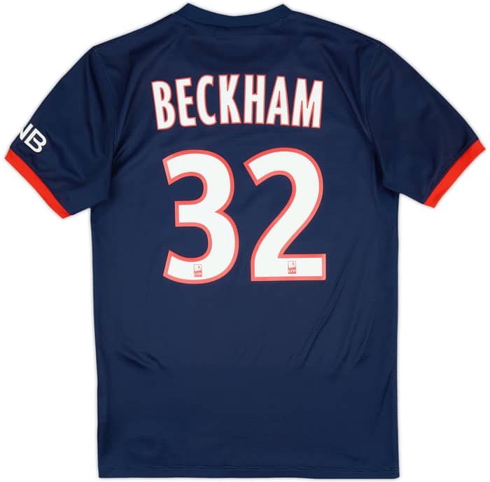 2013-14 Paris Saint-Germain Home Shirt Beckham #32 - 8/10 - (S)