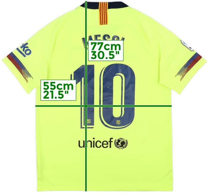 2018-19 Barcelona Away Shirt Messi #10 - 7/10 - (L)