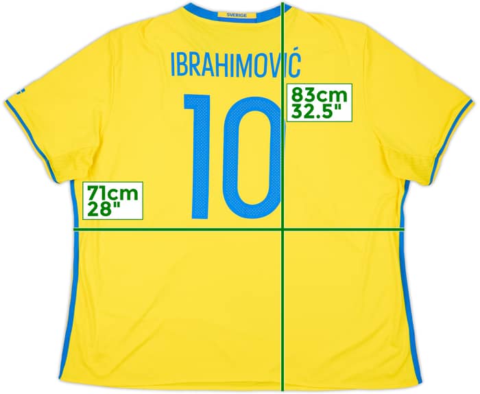 2016-17 Sweden Home Shirt Ibrahimovic #10 - 10/10 - (3XL)