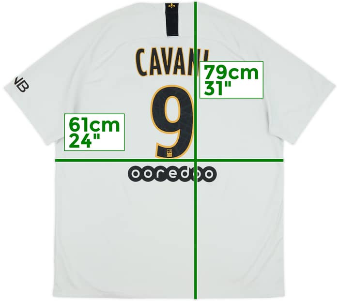 2018-19 Paris Saint-Germain Away Shirt Cavani #9 - 9/10 - (XXL)