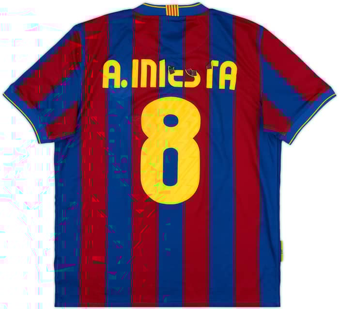 2009-10 Barcelona Home Shirt A.Iniesta #8 - 5/10 - (M)