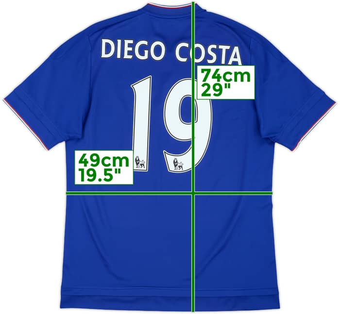 2015-16 Chelsea Home Shirt Diego Costa #19 - 7/10 - (M)