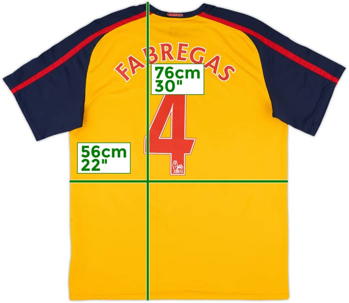 2008-09 Arsenal Away Shirt Fabregas #4 - 6/10 - (L)