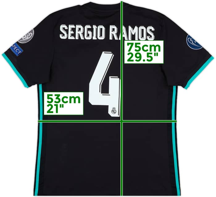 2017-18 Real Madrid Away Shirt Sergio Ramos #4 - 7/10 - (L)