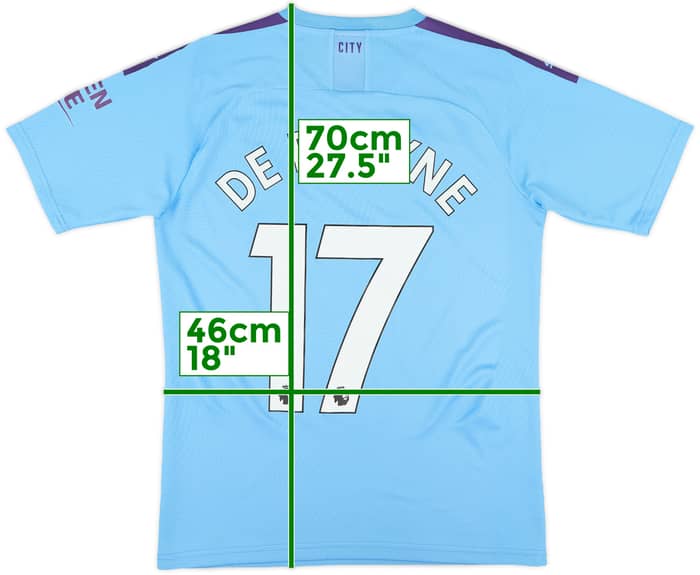 2019-20 Manchester City Home Shirt De Bruyne #17 - 8/10 - (S)