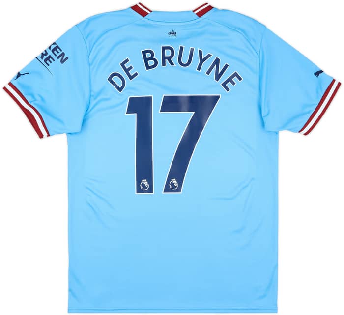 2022-23 Manchester City Home Shirt De Bruyne #17 - 10/10 - (M)