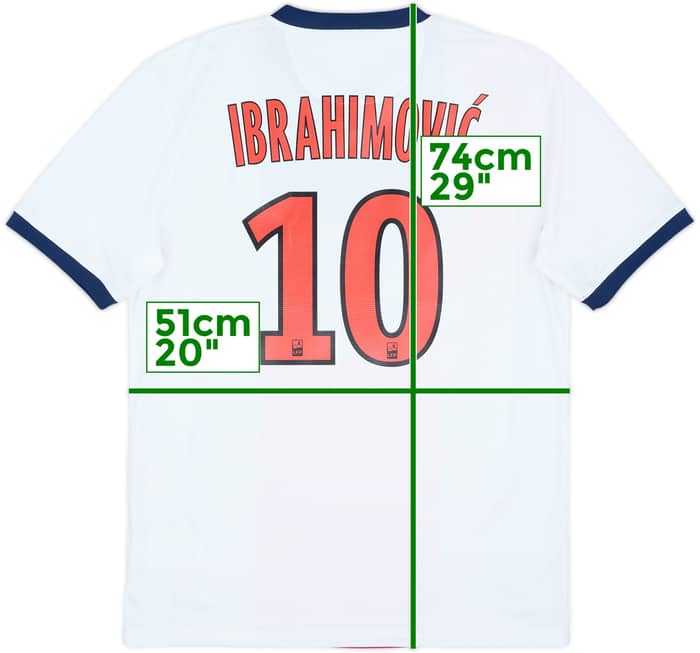 2013-14 Paris Saint-Germain Away Shirt Ibrahimovic #10 - 7/10 - (M)