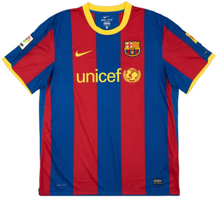 2010-11 Barcelona Home Shirt Messi #10 - 9/10 - (XL)