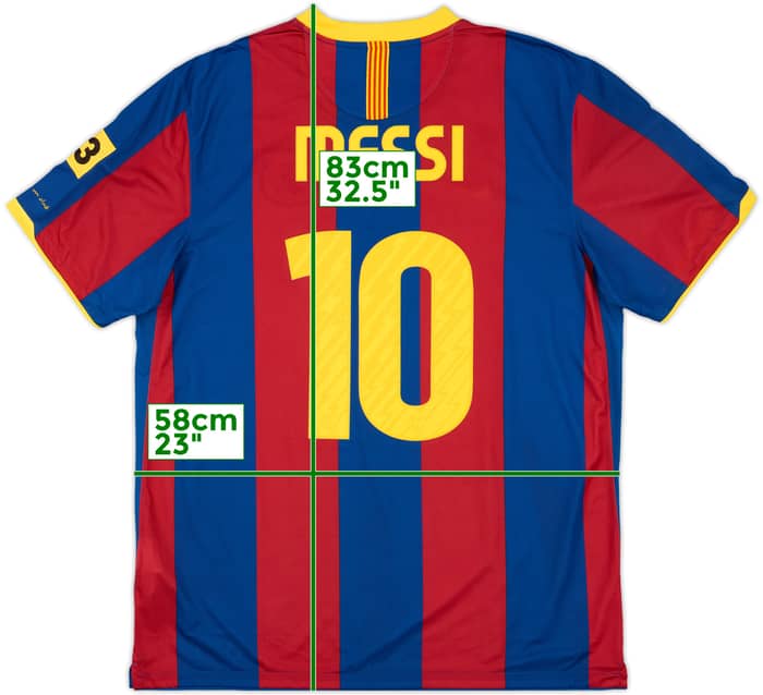 2010-11 Barcelona Home Shirt Messi #10 - 9/10 - (XL)
