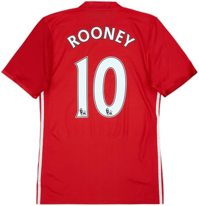 2016-17 Manchester United Authentic Home Shirt Rooney #10 - 8/10 - (M)