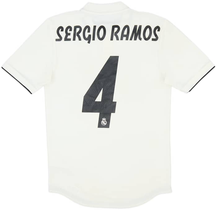 2018-19 Real Madrid Authentic Home Shirt Sergio Ramos #4 - 7/10 - (XS)
