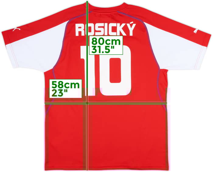 2004-05 Czech Republic Basic Home Shirt Rosicky #10 - 9/10 - (XXL)