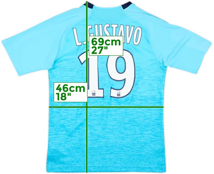 2018-19 Olympique Marseille Third Shirt L. Gustavo #19 - 9/10 - (S)