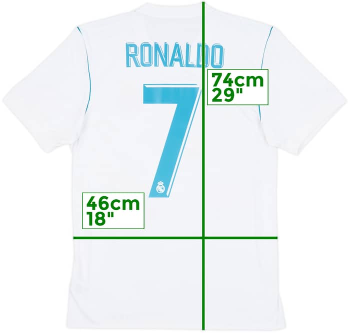 2017-18 Real Madrid Home Shirt Ronaldo #7 - 8/10 - (S)