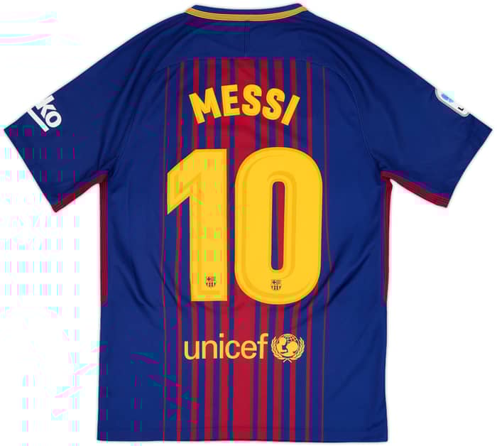 2017-18 Barcelona Home Shirt Messi #10 - 9/10 - (S)