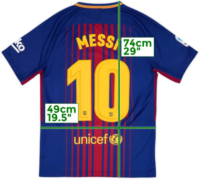2017-18 Barcelona Home Shirt Messi #10 - 9/10 - (S)