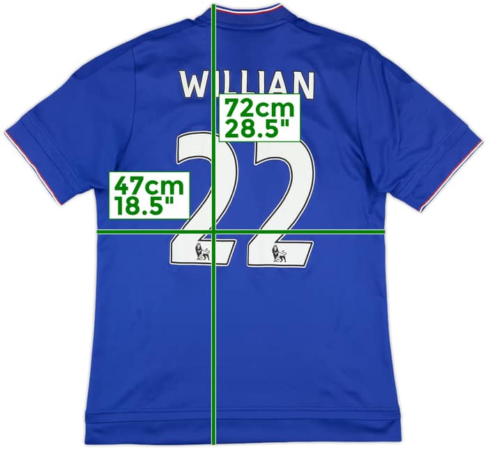 2015-16 Chelsea Home Shirt Willian #22 - 7/10 - (M)