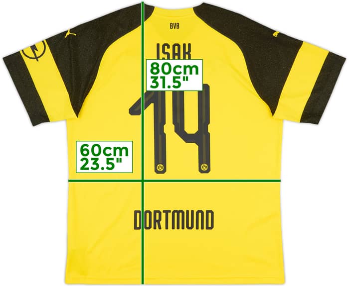 2018-19 Borussia Dortmund Home Shirt Isak #14 - 9/10 - (XXL)