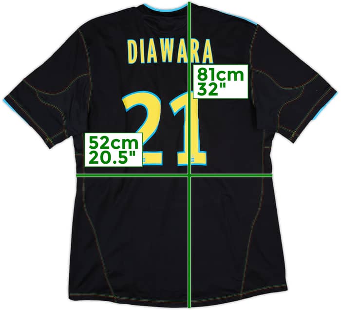 2010-11 Olympique Marseille Third Shirt Diawara #21 - 5/10 - (L)