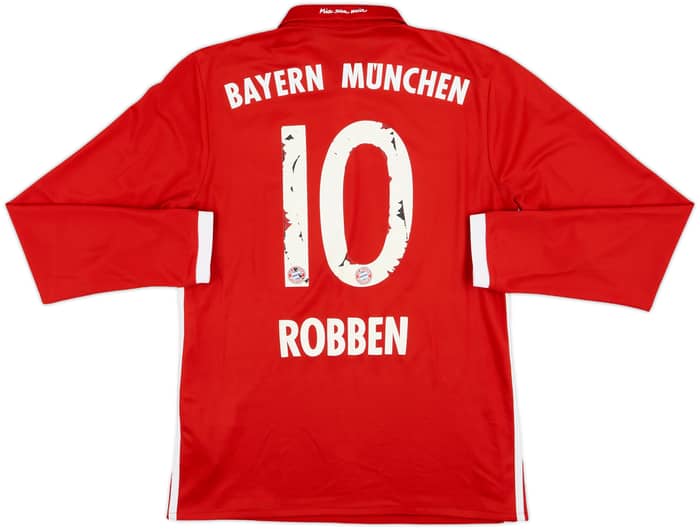 2016-17 Bayern Munich Home L/S Shirt Robben #10 - 5/10 - (S)