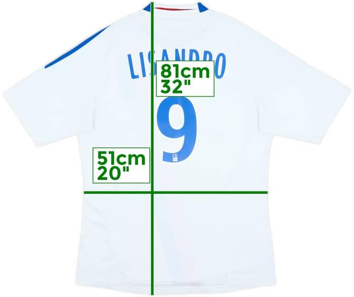 2010-11 Lyon Home Shirt Lisandro #9 - 8/10 - (L)