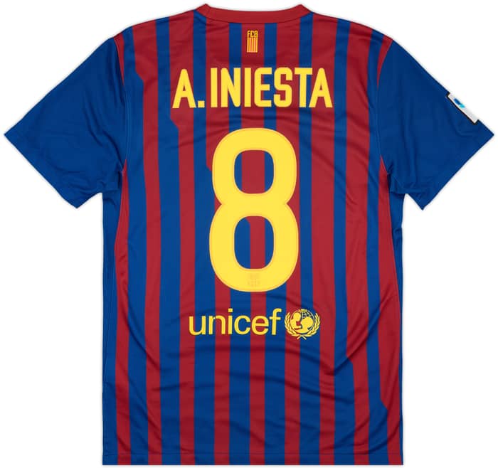 2011-12 Barcelona Home Shirt A.Iniesta #8 - 6/10 - (S)