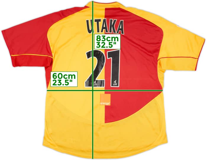 2003-04 Lens Home Shirt Utaka #21 - 6/10 - (XXL)