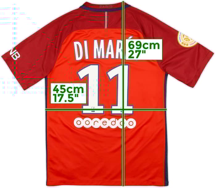 2016-17 Paris Saint-Germain Away Shirt Di Maria #11 - 10/10 - (S)