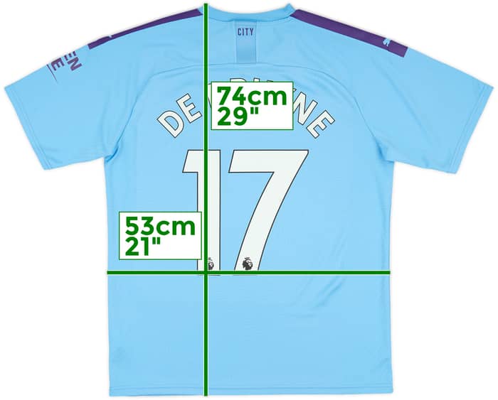2019-20 Manchester City Home Shirt De Bruyne #17 - 8/10 - (L)