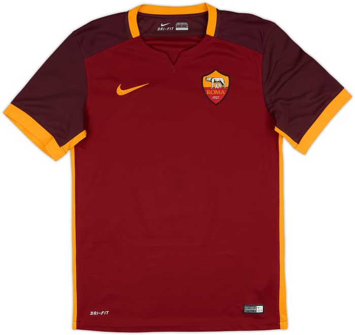 2015-16 Roma Home Shirt Dzeko #9 - 10/10 - (S)