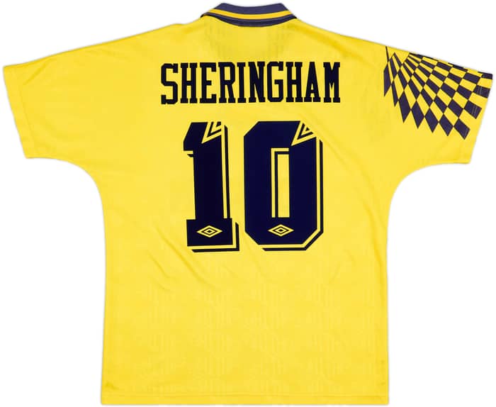 1991-95 Tottenham Away Shirt Sheringham #10 - 10/10 - (L)