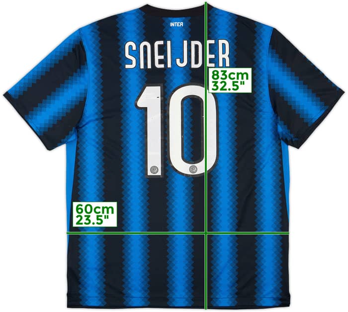 2010-11 Inter Milan Home Shirt Sneijder #10 - 5/10 - (XL)