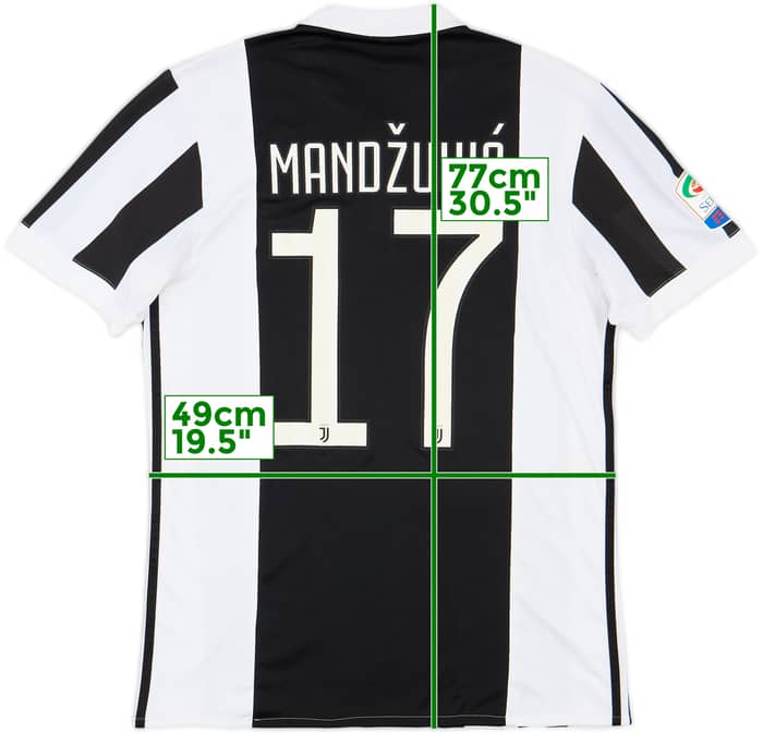 2017-18 Juventus Home Shirt Mandzukic #17 - 7/10 - (M)