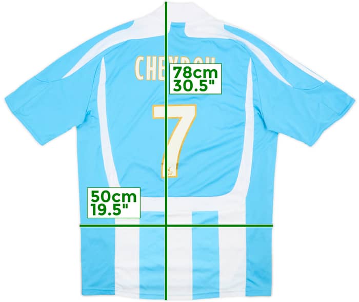 2007-08 Olympique Marseille Away Shirt Cheyrou #7 - 8/10 - (M)