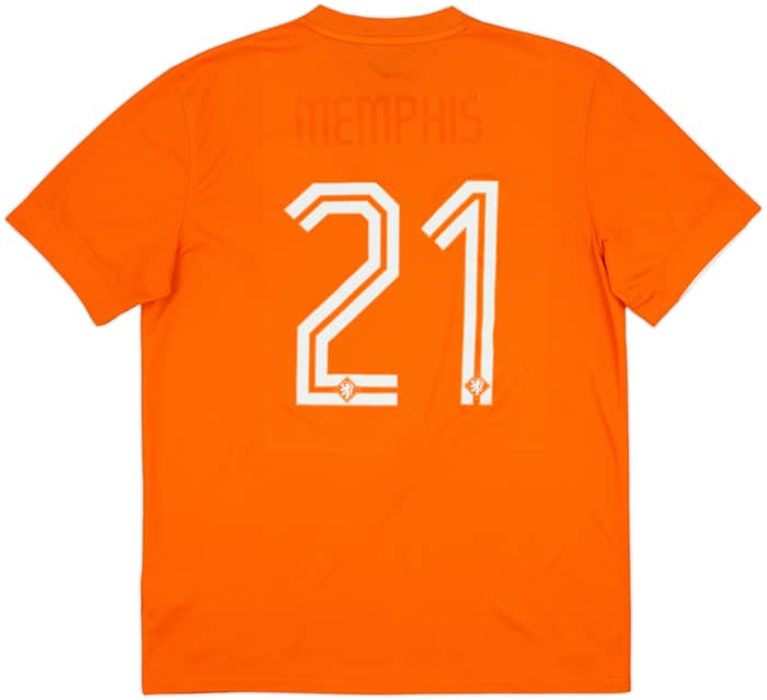 2014-15 Netherlands Home Shirt Memphis #21 - 4/10 - (L)