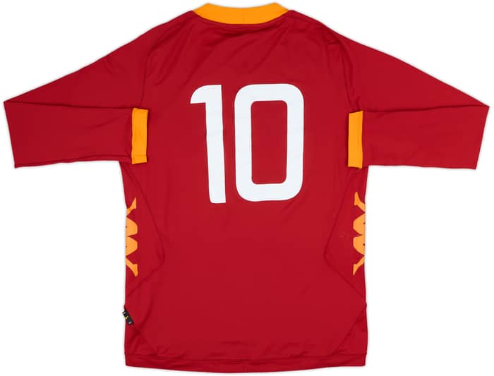 2011-12 Roma Home L/S Shirt #10 - 8/10 - (L)
