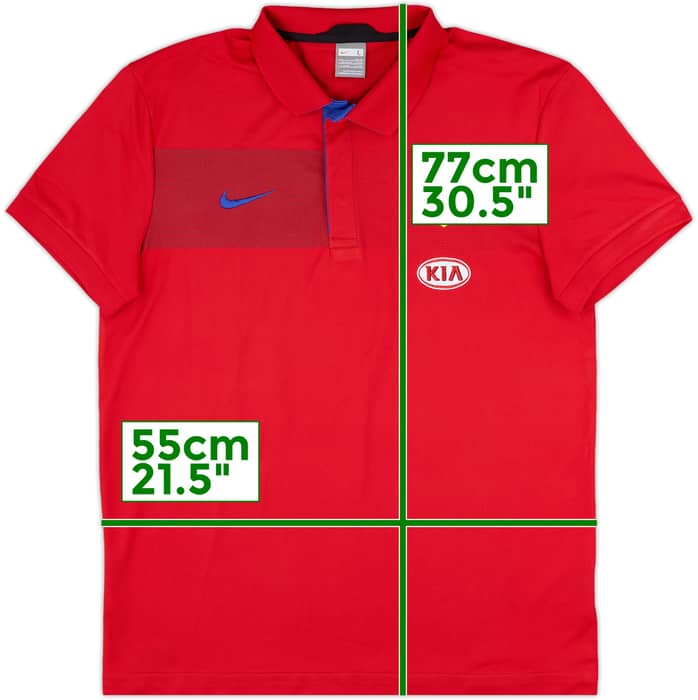 2009-10 Atletico Madrid Nike Polo Shirt - 9/10 - (L)