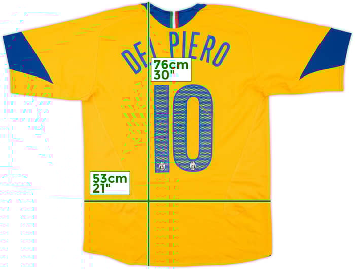 2005-06 Juventus Third Shirt Del Piero #10 - 6/10 - (M)