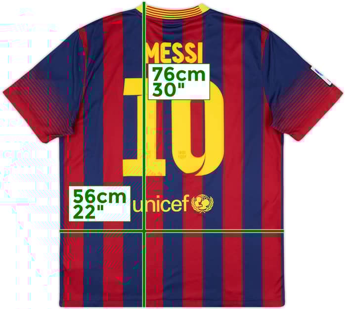 2013-14 Barcelona Home Shirt Messi #10 - 9/10 - (L)