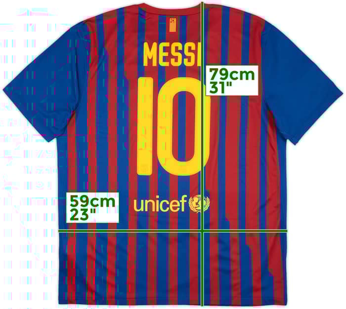2011-12 Barcelona Home Shirt Messi #10 - 7/10 - (XL)