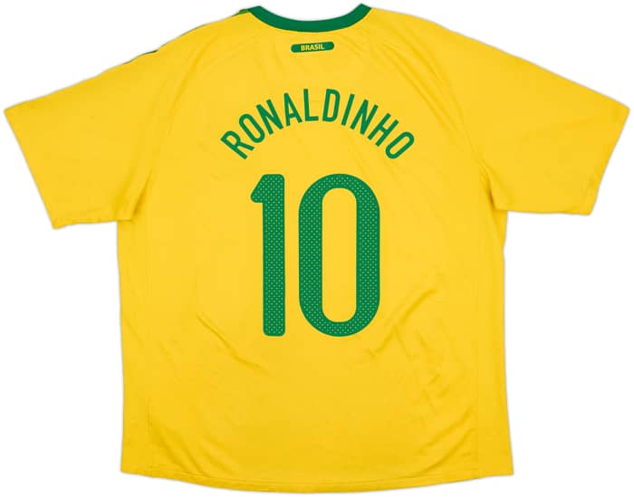 2010-11 Brazil Home Shirt Ronaldinho #10 - 6/10 - (XXL)
