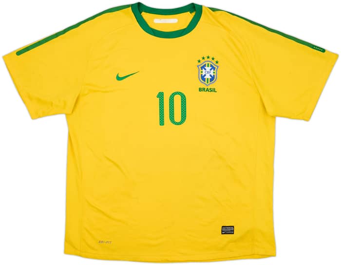 2010-11 Brazil Home Shirt Ronaldinho #10 - 6/10 - (XXL)