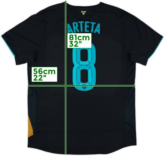 2015-16 Arsenal Third Shirt Arteta #8 - 9/10 - (XL)