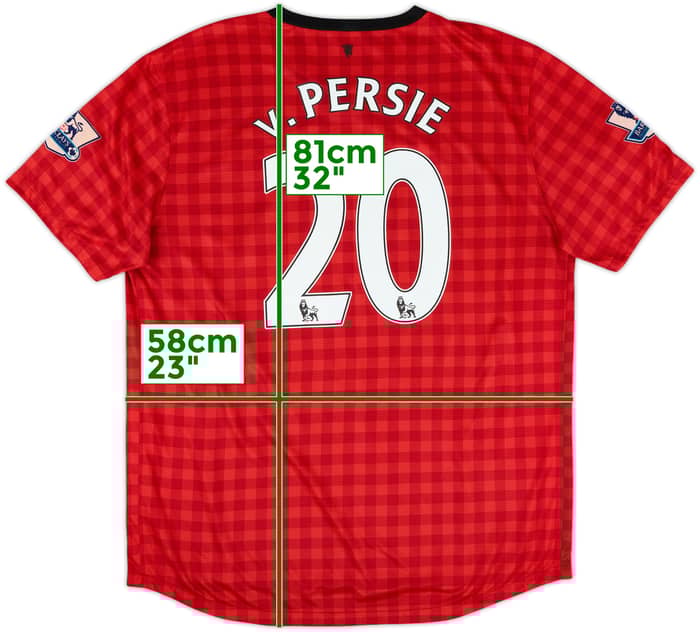 2012-13 Manchester United Home Shirt v.Persie #20 - 6/10 - (XL)